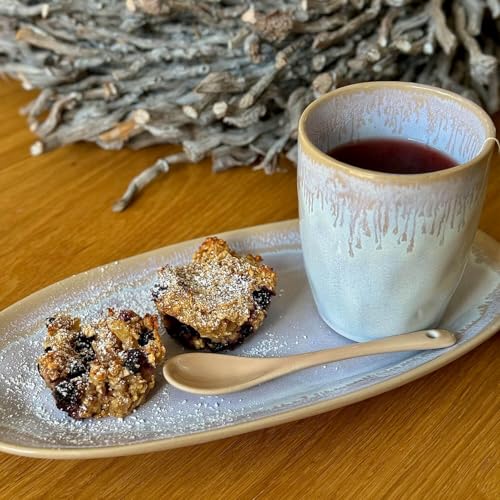 Mea-Living STONEWARE Becher türkis Herz, handgemachtes Steingut, 280 ml, wunderschönes handmade Geschirr – Bild 5