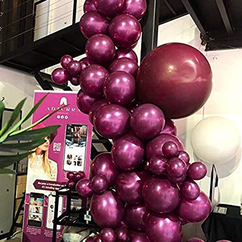 Image of PartyWoo Metallic Hot Pink Balloons 100pcs Different Sizes of 18 12 10 5 Inch Chorme Dark Pink Magenta Fuchsia Balloon Arch Kit Garland for Wedding Birthday Baby Shower Party Decorations Pink-G114