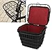 Metal Front Basket, Folding Electric Basket with Inner Bag, Universal Hanging Basket for Groceries, Pet Carrier, Sports, and Commuting