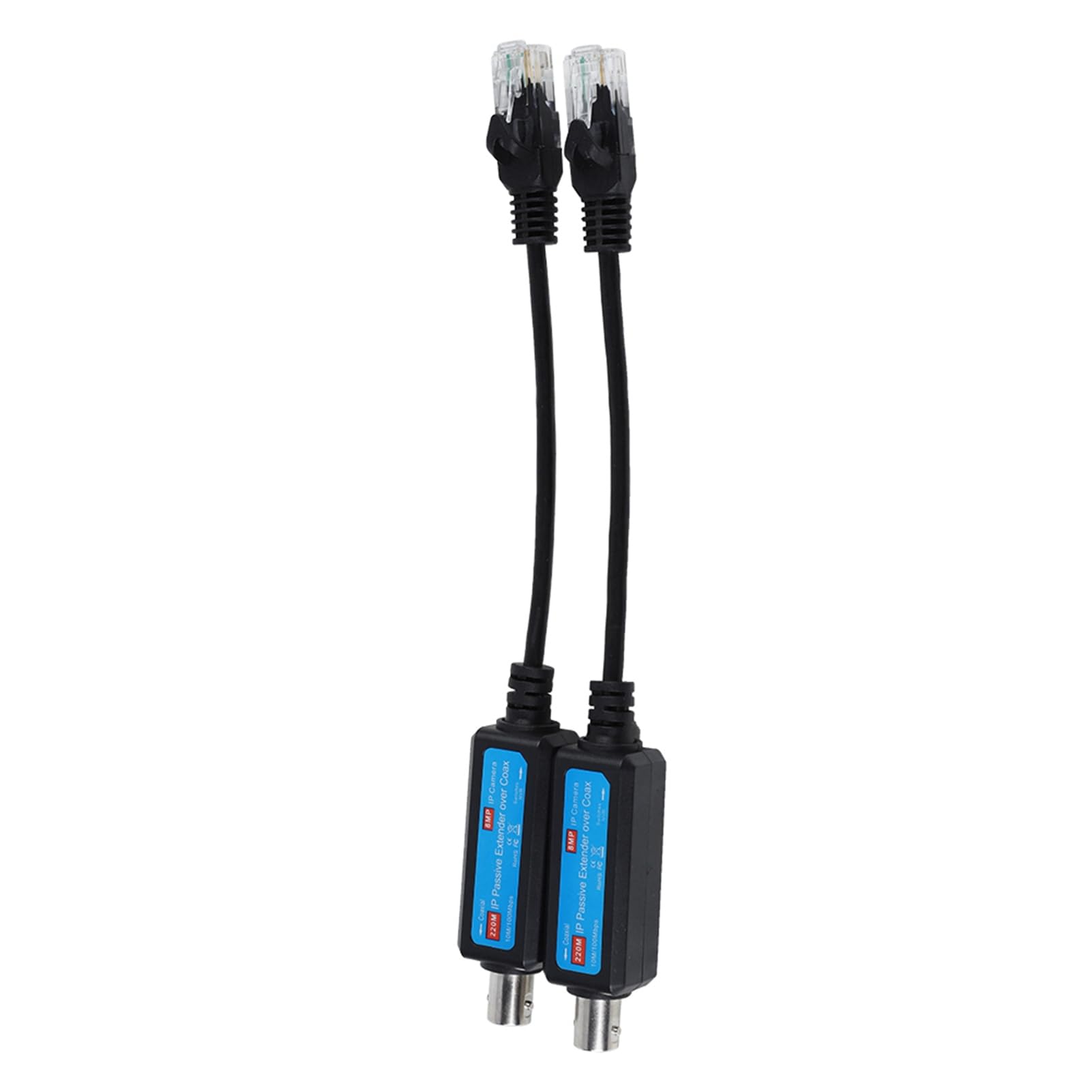 Extender Coassiale Coax over Ethernet Trasmettitore Ricevitore IP Passiva 10/100 Mbps 220 M