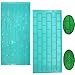 Mikiso 1202 Texture 2-Piece Mold Set Tree Bark and Brick Wall Impression Moulds Gum Paste Impression Mat Fondant Cake Decorating Supplies for Cupcake Wedding Cake Decoration(Blue)