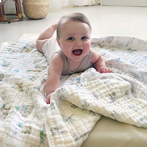 Image of aden + anais Essentials Dream Blanket,100% Cotton Muslin Baby Blanket Crib Bedding for Newborn Baby and Toddler, Nursery Blanket for Boys and Girls, Baby Registry and Shower Gift - My Darling Dumbo