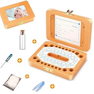 Sparta’s Store Melktanddoos, tanddoos, tanddoos, melktanddoos, tanddoosjes voor kinderen, melktand box, 100% handgemaakt met hout [Engelse versie]