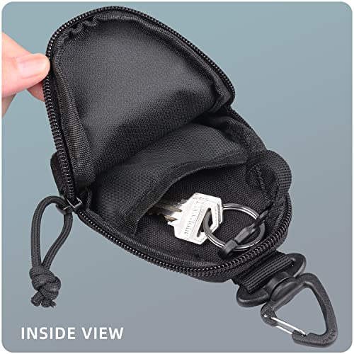 Amyipo Mini Small Utility Edc Pouch Molle Pouch Multi-Purpose Compact Tactical Waist Bags (Black, Triangle Pouch)… #TOP5