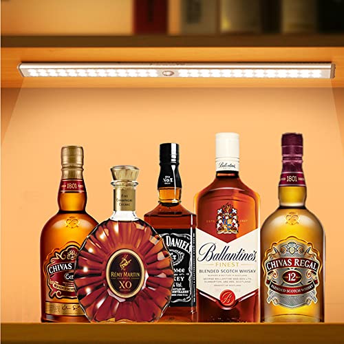 LEPOTEC 52 LED Kitchen Cabinet Lights, Motion Sensor Battery Operated Rechargeable Closet and Pantry Lights (1 Pack)