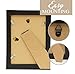 Klikel Black Picture Frame - Set of 2 6x8 Black Wooden Photo Frame - Made of Real Wood With Glass Photo Protection - Ready For Wall And Table Display