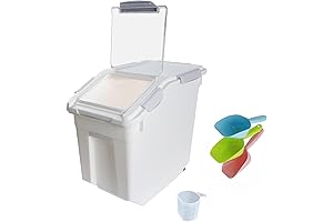 Airtight 25 lb Flour Storage Container on Wheels