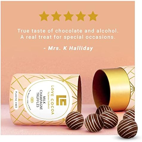 Milk Champagne Chocolate Truffles 150g - Creamy Chocolate Ganache, Premium Chocolate Truffles Gift for Her & Him | Love Cocoa