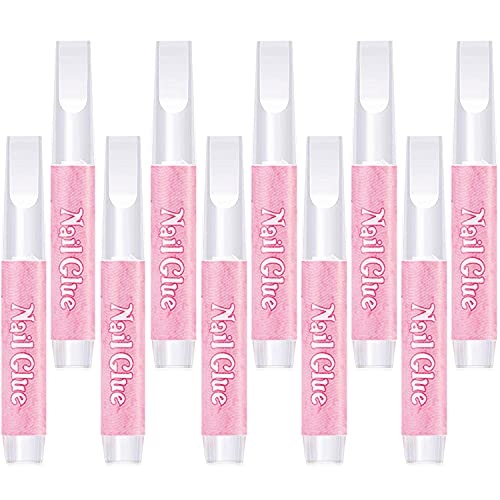 ASENTER 10 PCS Colles pour ongles Extra Forte Avec Faux Ongles Capsules Colle Nail Bond Colle A Faux Ongles Super Forte Pour Pointes En Acrylique Et Professionnel Cover
