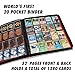 1280+ Cards 20 Pocket Card Binder Collector Card Album - Pages Compatible with Pokemon Cards, Sports Cards, Yugioh, MTG and Other TCG - Trading Card Sleeve with Side Loading Pockets (White/Red)