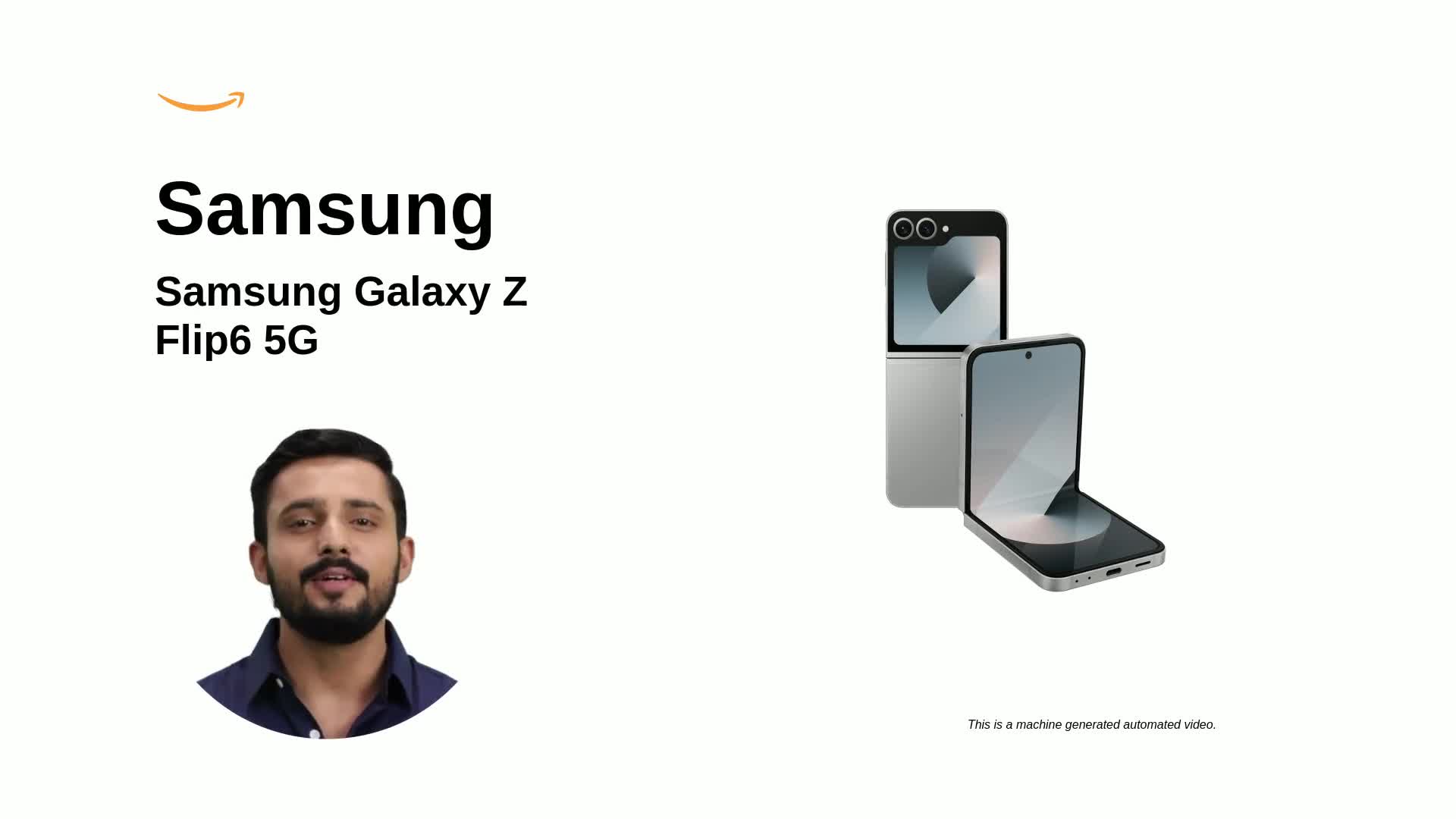 Refurbished) Samsung Galaxy Z Flip6 5G AI Smartphone (Silver