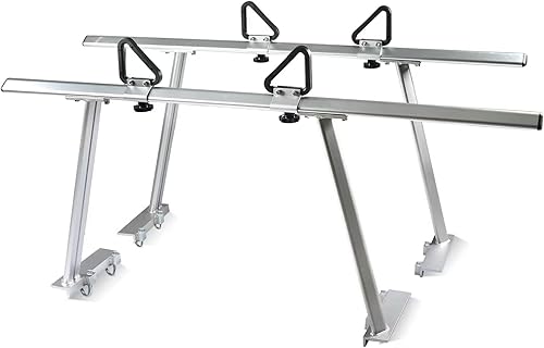 Bastidores de escalera para camioneta, estantes universales de carga para caja de camioneta (no requiere perforaciones), capacidad de 1,000 libras