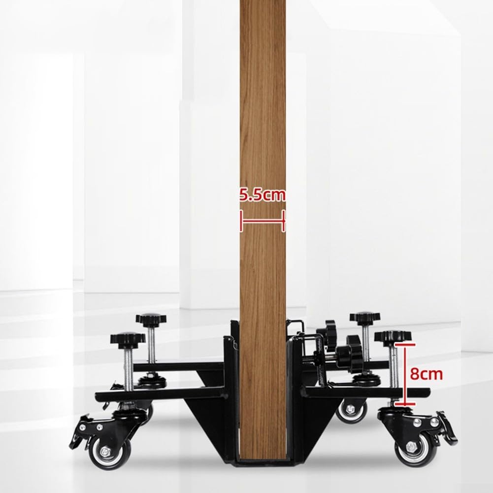 Carrello di installazione della porta girevole a 360° per porte pesanti – Sollevatore regolabile in altezza fino a 80 mm – Strumento per il movimento dei mobili con telaio in acciaio (2 pezzi)