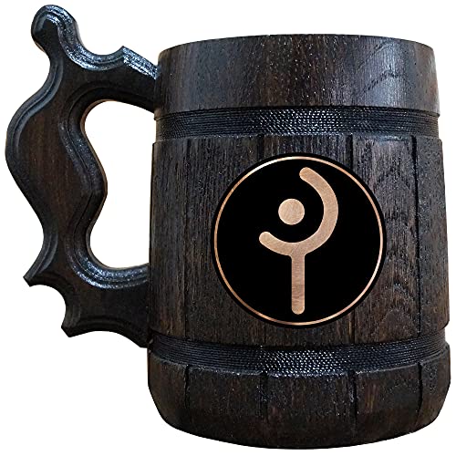 Final Fantasy White Mage Beer Mug, 17oz, Personalized Final Fantasy Merchandise, Wooden Beer Stein, Gamer Gift, Final Fantasy Merch Tankard, Custom Gift for Men, Gift for Him