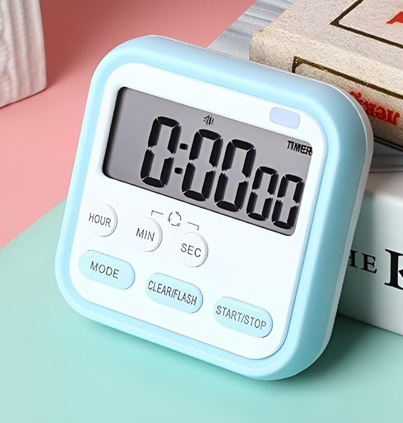 Image of Timer Clock for Study Table & Kitchen | Stopwatch for Study & Cooking | Alarm Clock for Study Table | Digital Alarm Clock for Heavy Sleepers |Timer Watch for Study| StudyTimer for Students