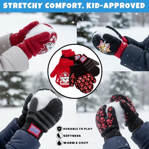 Image of Nickelodeon Boys 4 Pack Mitten or Glove Set: Paw Patrol and Blaze (Toddler /Little Boys)