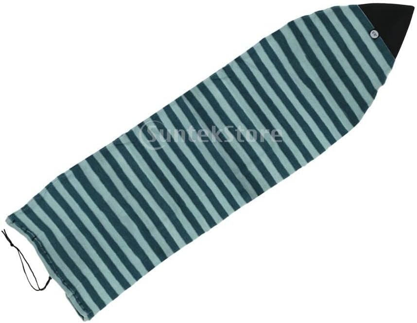 Surfboard Sock Cover, 5'0'' -10'6'' Lightweight Board Bag Surfboard Stretch Organizer Pouch Light Protective Surf Board Bag Pointed Nose