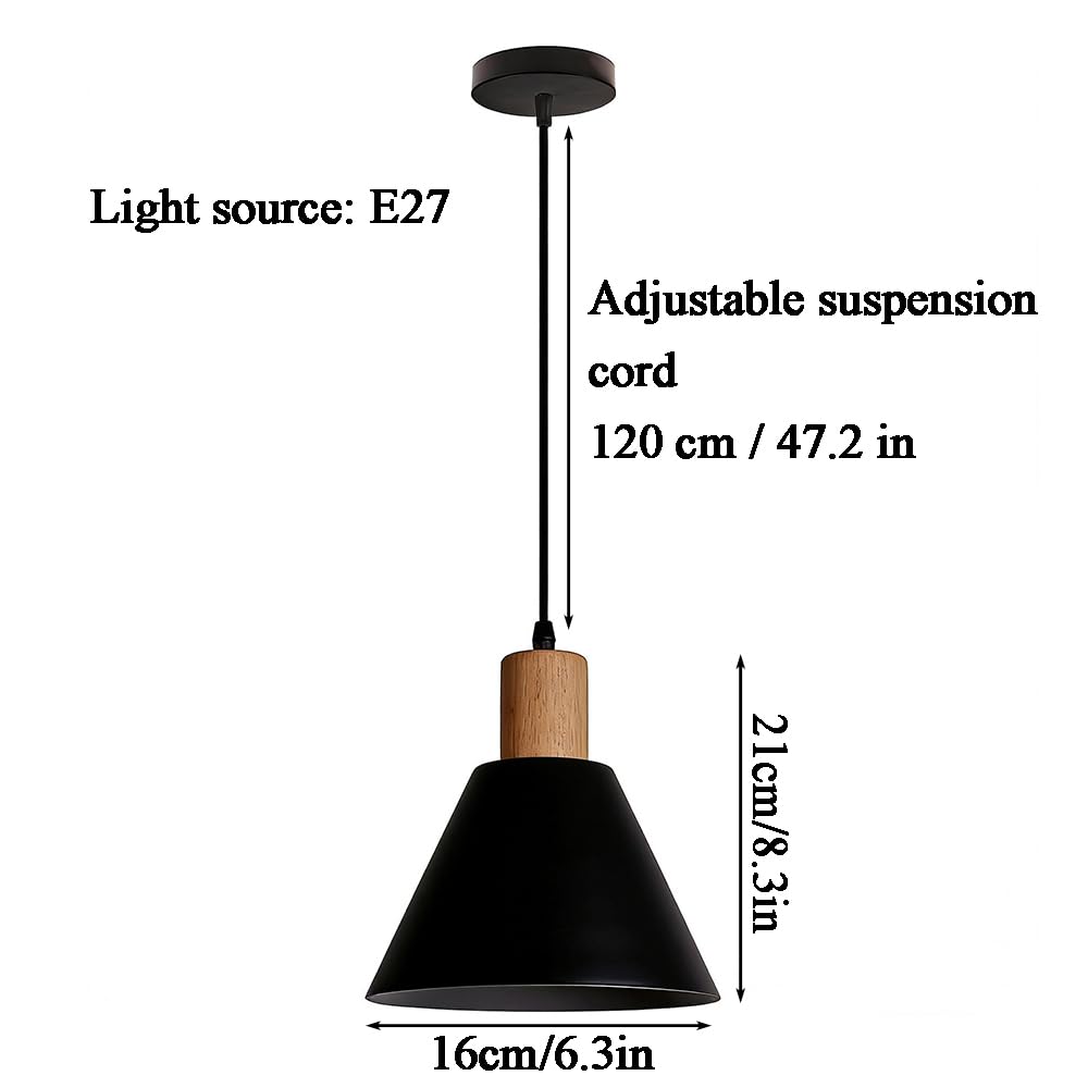 Suspension Moderne Conique En Métal Pour Couloir Ou Salle À Manger