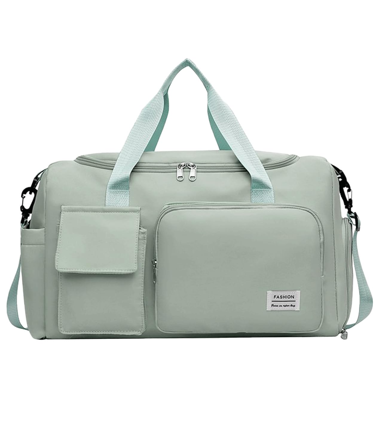 Mouhuo Travel Duffel Bag, Foldable Gym Bag- Overnight Weekend Bags for Women Men, with Wet and Dry Separation, Large Capacity Holdall Bag for Sports and Travel,Green — image 1