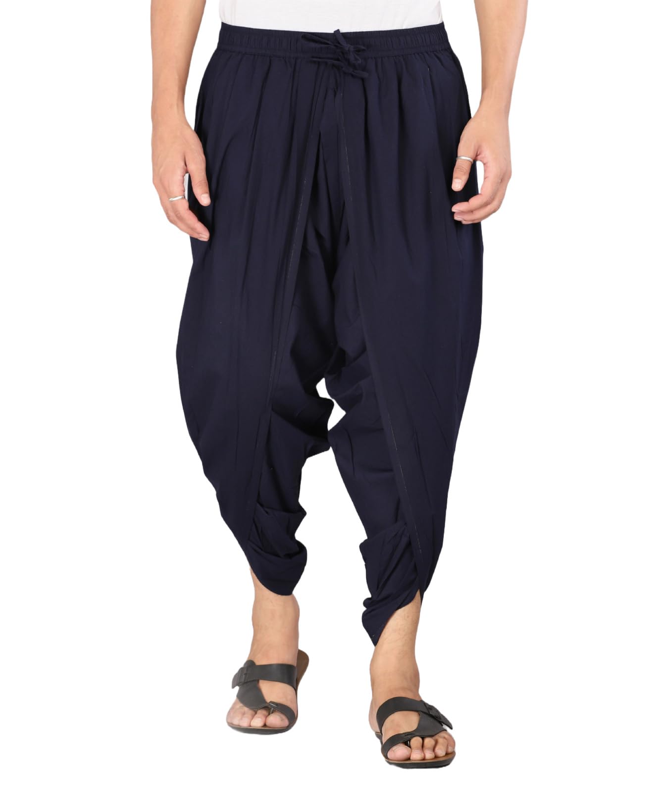 Urali® Men's Solid 100% Cotton Dhoti Pants - D100A