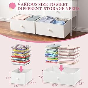 EnHomee Dresser,White Dresser for Bedroom with 12 Drawers,Tall Dressers for Bedroom,White Fabric Dressers & Chest of Drawers for Bedroom,Closet,Nursery,Girls EnHomee DresserWhite Dresser for Bedroom with 12 DrawersTall Dressers for BedroomWhite Fabric Dressers Chest of Drawers for BedroomClosetNurseryGirls