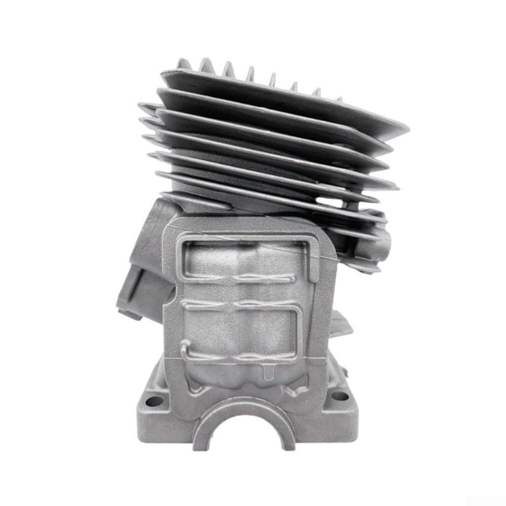 Kit cilindro per motosega Ms391 da 49 mm con clip per anelli pistone compatibile con 1140-020-1204 Set di ricostruzione del motore in metallo Finitura argentata per attività di riparazione e restauro