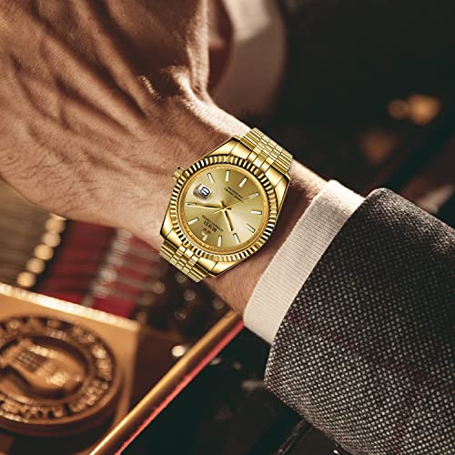 Image of BUREI Men's Classic Luxury Watch Stainless Steel Waterproof Machine Watch Fashion Double Watches Date Sapphire Crystal