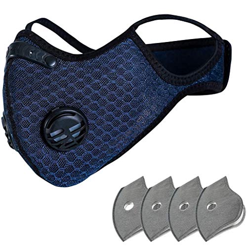 Dust Face Bandana with 4 Activated Carbon Filters for Running Cycling Outdoor Activities