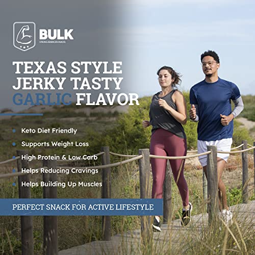 Bulk Texas Style Garlic Beef Jerky - Healthy High Protein Sticks, 1 Lb #TOP6