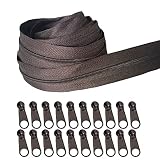 JOSDIOX #3 Zippers 10 Yards Nylon Coil Zipper by The Yard with 20pcs Zipper Sliders and Zipper Pull