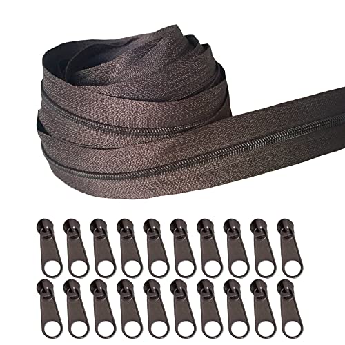 JOSDIOX Zipper by The Yard #3 Coffee Sewing 10 Yard