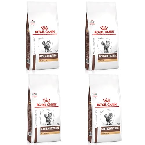ROYAL CANIN Veterinary Gastrointestinal Hairball | 4er Pack | 4 x 400 g | Diät-Alleinfuttermittel für ausgewachsene Katzen | Zur Bekämpfung von Haarballenbildung