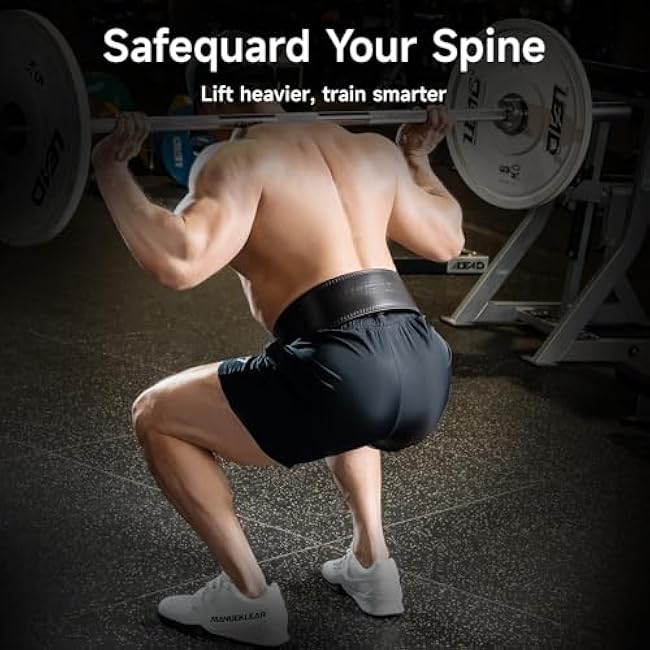 MANUEKLEAR 10mm Thick & 4inch Wide Weight Lifting Belt Lever, Lever Belt Weightlifting for Men and Women, Powerlifting Lever Gym Belt for Squat Deadlift Workout