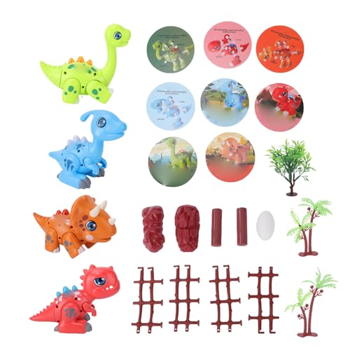 Juego magnético de dinosaurios Topiky con tarjetas STEM para niños 4