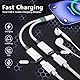 USB C Splitter 1 zu 2, USB C Y Kabel Kopfhörer Adapter und Laden, Typ C Stecker auf Doppel Typ C Buchsen Verteiler für Sprechende Musik mit iPhone 16/Pro/Max, Samsung S24/S23, Huawei
