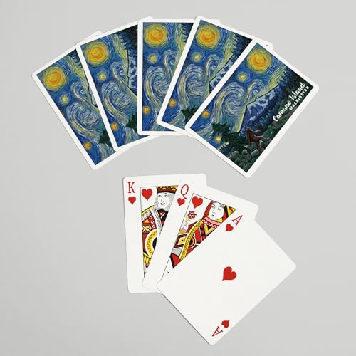 Lantern Press Baraja de 52 cartas poker tamaño adulto miniatura 7