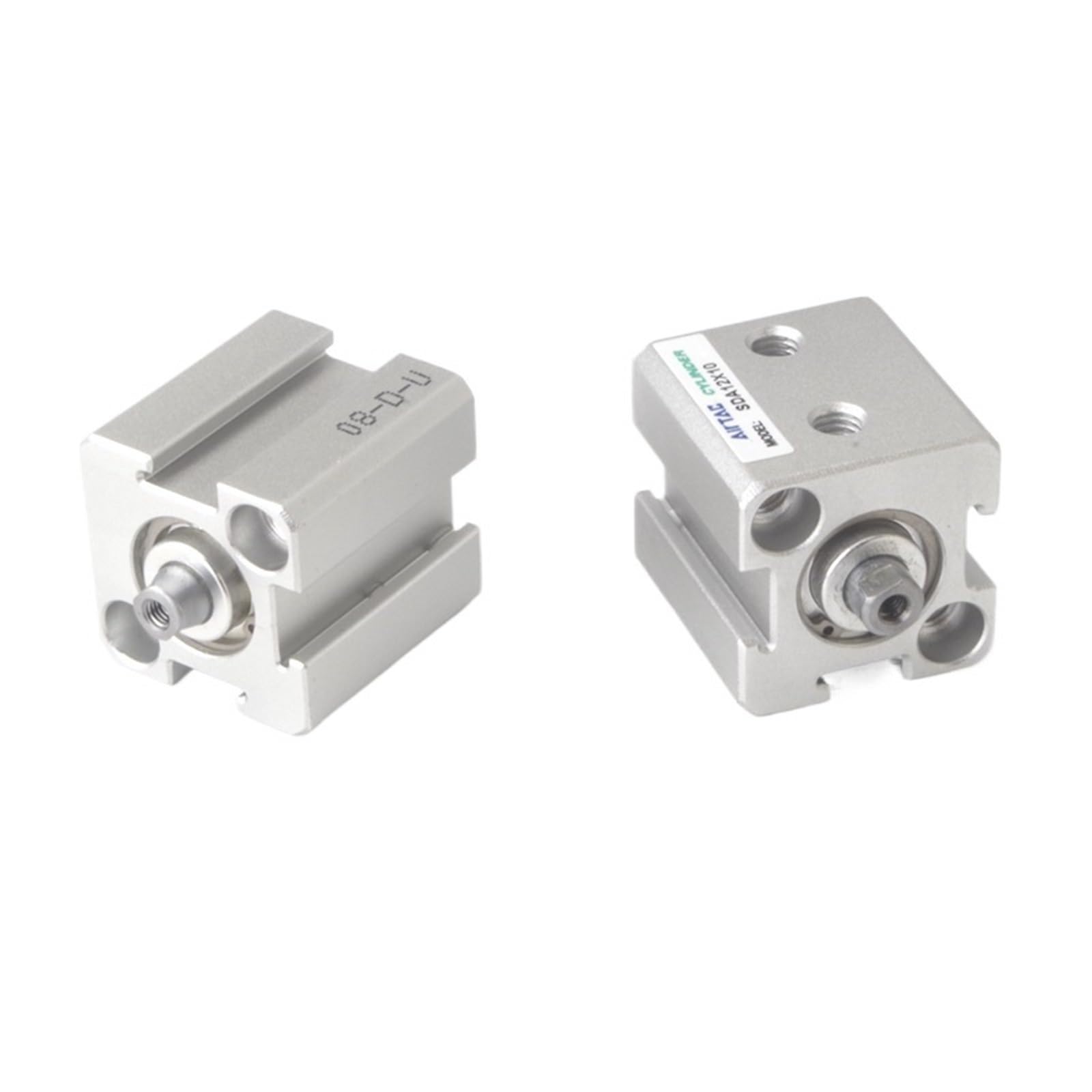 Cylindre pneumatique SDA12 sans magnétique double action course 5mm à 45mm