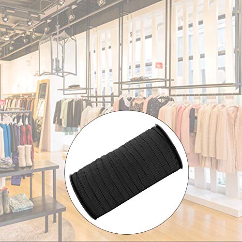 VOBOR 8mm Elastic Band, 100 Yard Elastic Craft for Clothing DIY(Black) - Image 4