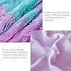 PERFEMET Fuzzy Girls Twin Comforter Set 3 Pieces Colorful Purple and Teal Faux Fur Fluffy Bedding for Kids Teens Ultra Soft Warm Tie Dye Velvet Plush Shaggy Bed Comforter Sets(Purple Teal, Twin) #4