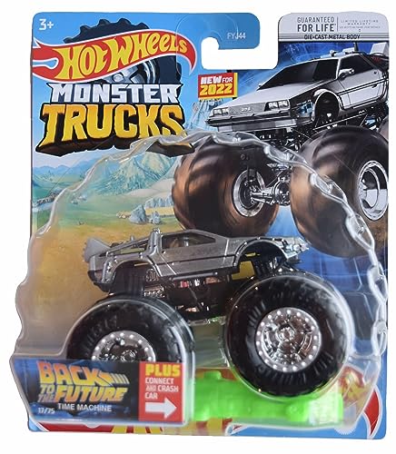 Hot Wheels Monster Trucks Back to The Future Time Machine miniatura 1