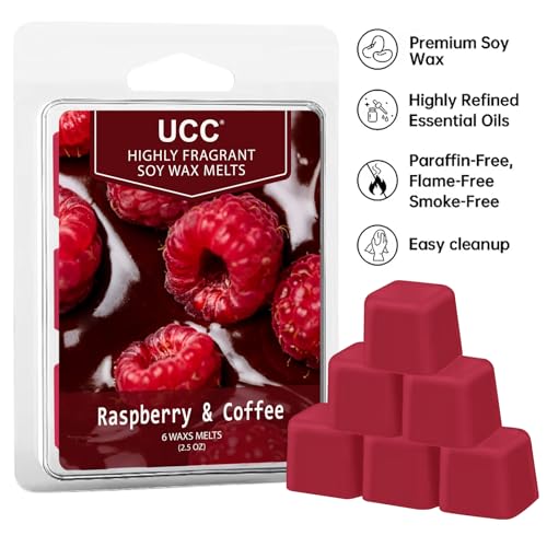 Image of UCC Plant Based All Natural Wax Melts, Strong Fragrance, Long Lasting Premium Soy Scented Melts Cubes, Wax Melts Tarts, Colored Wax Melt - 4 Pack