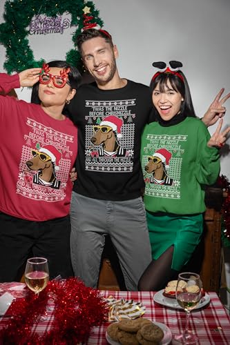 ALLNTRENDS TWAS The Nizzle Before Chrismizzle Ugly Christmas Sweater Adult Sweatshirt4