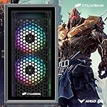 STGAubron Gaming PC Computer Desktop, Intel i7 Xeon E5 2.8G, Radeon RX 580 8G, 16G DDR4, 512G SSD, 600M WiFi, BT 5.0, RGB Fan x3, Windows 10 Home - Image 2