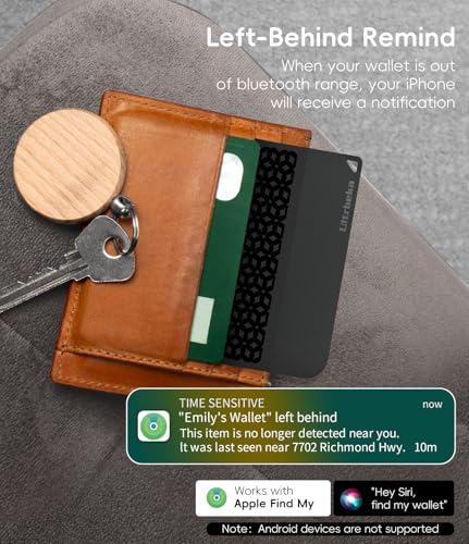 Image of Ultra-Thin Wallet Tracker Card [Apple MFi Certified] Air Tag Card-Style Works with Apple Find My Tracking Your Passport /Luggage /Purse, Preventing Loss of Items