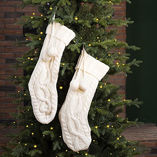 Glitzhome Christmas Stockings Set of 2 Rustic...