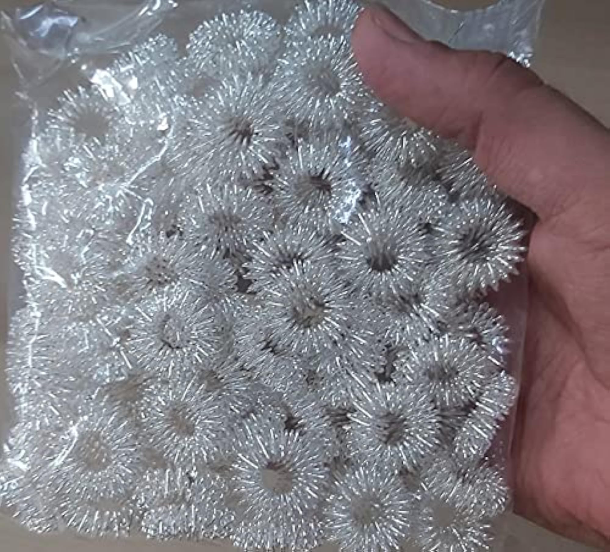 Acupressure Sujok Ring Silver Finger Massager, 100 Pieces