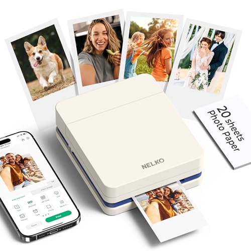 Nelko PP01 Instant Smartphone Photo Printer, Portable Mini Color Wireless Mobile Printer,...