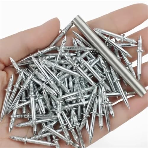 Clavos de doble cabeza 100 piezas para zócalos con herramienta de manga específica miniatura 5