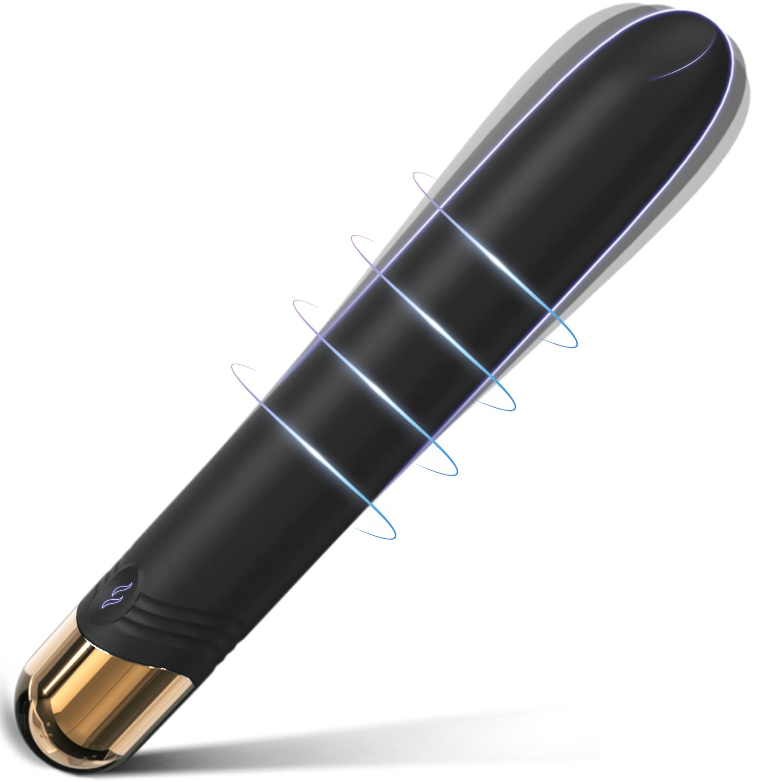 Silent Mini Bullet Vibrator - 9 Vibration Modes IPX7 Waterproof Body-Safe Silicone Pocket-Sized Personal Massager for Adults