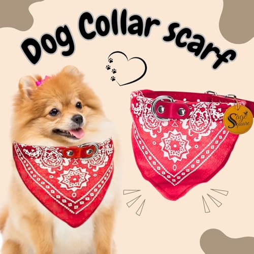 Image of Sage Square Stylish Dog Collar Scarf - Adjustable, Comfortable, Fashionable Accessory for Pets, Soft & Durable Fabric, Dog Breeds, Ideal for Daily Use, Special Occasions (Black)